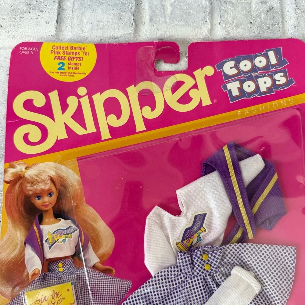 New in Package Vintage 1989 Sealed Mattel Skipper Barbie Cool Tops Fashions Set